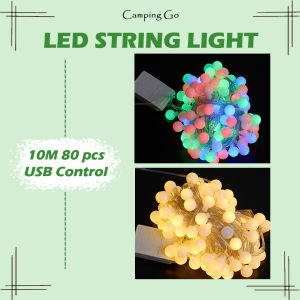 [CAMPINGGO]Lampu Perkhemahan Hiasan/CAMP LED Specialty Seasonal Lights Small Ball Light Battery USB Light String Decorative Camping Tent Light/氛围灯