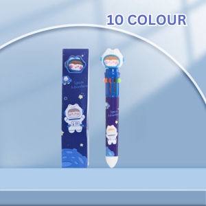Pena Pulpen 10 Warna Rainbow Motif Karakter Lucu Sekolah Kantor STY7006