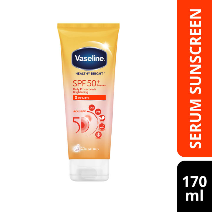 VASELINE SPF50+ Daily Protect & Brightening Sunscreen 170ml Lazada