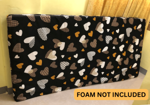 2 Inches Foam Cover 3 Sides Zipper (Balot) | Canadian Cotton - RANDOM DESIGN/COLOR