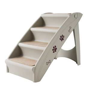 Dog Pet Stairs Folding Steps Old Cat Bedside Ladder Anti-slip Ladder Slope Sofa Dog Ladder
