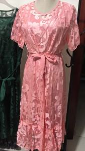 QUEENFASHION #3010 KOREAN FASHION DRESS PLUS SIZE FOR WOMEN FIT TO XL