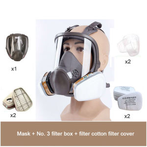 HUIESON Mặt nạ khí 6800 sơn phun thuốc trừ sâu bụi hóa học và bọc hoàn toàn độc phòng cháy chữa cháy tầm nhìn rộng