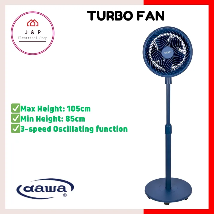 DAWA Mini Turbo Circular Stand Fan 8" (DW-CF8) | Cooling | Durable | Portable Design