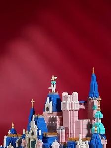 ชุดของเล่นบล็อคตัวต่อ ปราสาทดิสนีย์ ปราสาทแฟนตาซี ขนาดใหญ่ ของเล่นเสริมพัฒนาการสำหรับเด็กอายุ 6 ปีขึ้นไป