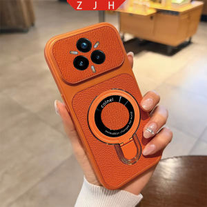 Suitable For Realme 14 Pro Plus Phone Case New With Magnetic Suction U Shield Folding Bracket And Shockproof Large Frame Casing