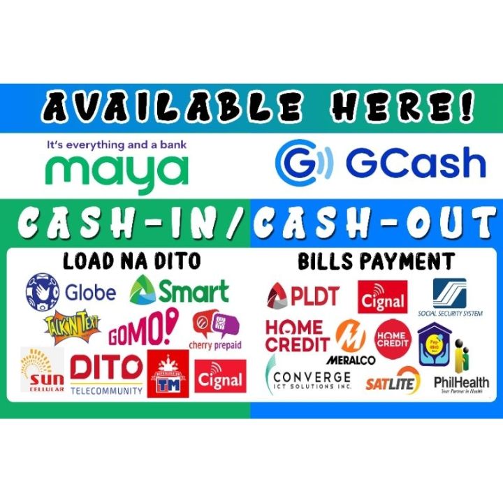 Maya & Gcash Tarpaulin | Lazada PH