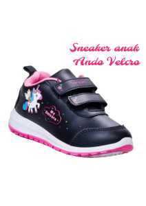 SEPATU ANAK ANDO VELCRO KARAKTER SNEAKER FASHION ANAK PEREMPUAN TK