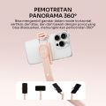 ROBOT Tripod RT-S02 Rotatable 360° Selfie Stick Pink HP Kamera Tongsis Portable 21 cm With Remote Bluetooth - Garansi 1 Tahun. 