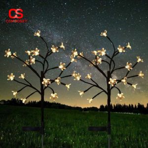 Combo 10 Đèn NLMT Cây Hoa Mini Trang Trí Lối Đi Sân Vườn Cắm Đất Công Viên