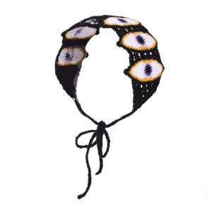 Flower Pattern Crochet Turban Hot Girls Elastic Hair Scarf Hollow Headband for Women Fashion Taking Photo Hair Accessory