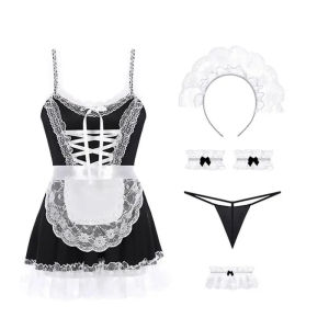 Hot Sale Lolita Maid Uniform Babydoll Dress Role With Women Lace Underwear Costumes Loop Mi Hero Academia