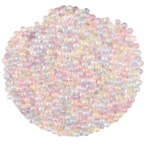 AB Coated Acrylic Craft Beads without Hole Colorful Round Beads For Making Bracelets Beading Craft Supplies