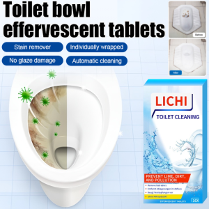Strong Toilet Effervescent Tablets Powerful Sterilization 99.9% Strong Deodorizing Toilet Cleaning Agent Toilet Effervescent Tablets 马桶清洁泡腾片