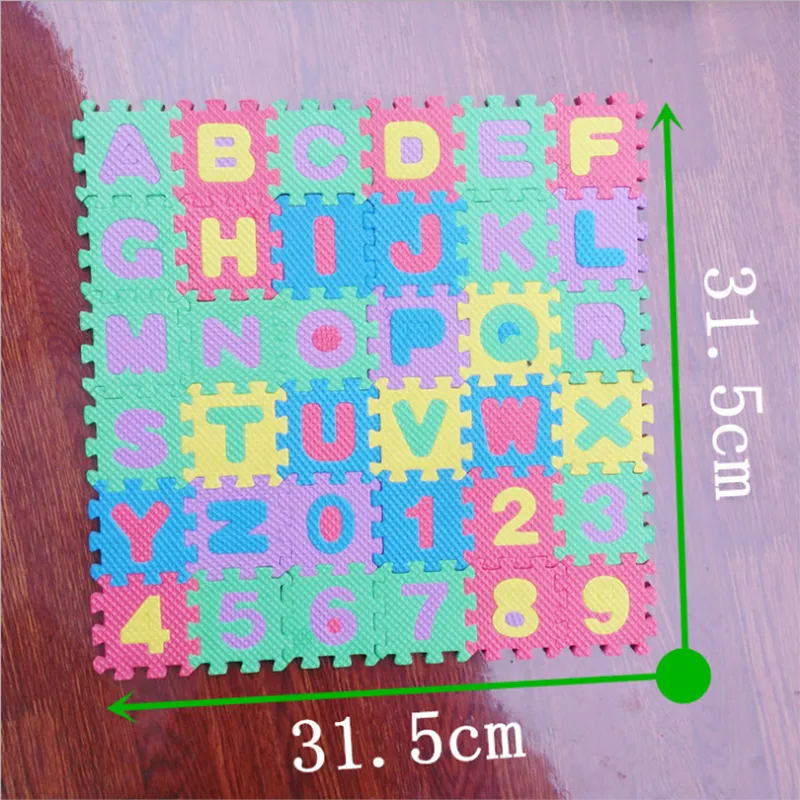 36 pieces puzzle mat toy number alphabet foam puzzle floor mat baby  crawling mat foam floor mat children educational toys ABC foam learning  walking