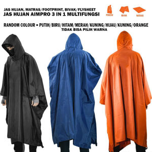 AIMPRO Ponco 3 in 1  Jas Hujan Bivac Fly Sheet Footprint Matras - Jas Hujan Multifungsi