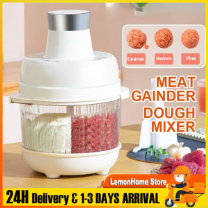 Electric Meat Grinder Dough Mixer 5L Food Processor Machine Multi-Function Electric Grinder 3 Intelligent Presets Adjustment Fast Meat Grinder Food Chopper