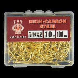 [COD] Laogeliang 100pcs Box Color With Ring Tube Pay Iseini Hooks Barbed High Carbon Steel Sea Fishing Hooks