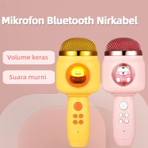 Mic Karaoke Wireless Bluetooth Player Anak Mic Wireless Microphone Anak Bluetooth Model Kartun Karaoke Player Microphone Speaker Kado Anak