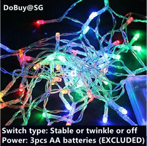 🔥SG LOCAL STOCK🔥3M 6M 10M LED String Lights 3*AA Battery Operated Waterproof Fairy LED Christmas Lights For Holiday Party Wedding Decoration