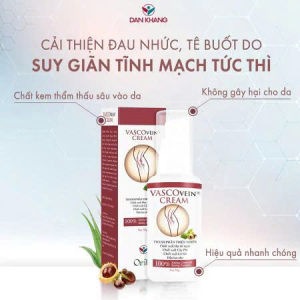 Kem bôi suy giãn tĩnh mạch Vascovein Dân Khang tăng cường độ đàn hồi da tuýp 50g