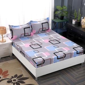 Bestenrose Fitted Printing Bedsheet Non-slip fixed bed cover Single/Queen/King Size/120/150/180 Suitable mattress(Depth)  5-23cm Not Included pollowcase