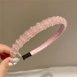 F4 Bando Korea 1.5cm Impor dengan Aksen Kristal Permata Rhinestone Aksesoris Rambut Wanita BTR002