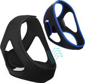 2PCS Chin Strap for Sleep Anti Snoring Chin Strap Anti Snoring Devices Adjustable & Breathable Airflow Jaw Strap Effective Stop Snoring Solution for Women and Men
