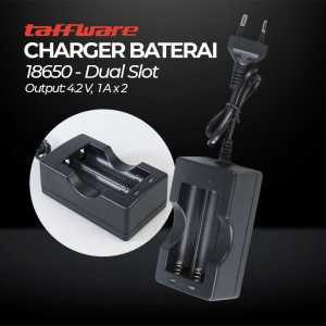 CHARGER DESKTOP BATERAI 2 SLOT | CHARGER BATERE RECHARGEABLE 18650