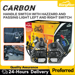 BangRen Waterproof Domino Carbon Handlebar Switch Kit (Turn Signal/Horn/Light) for MIOi125 M3/Sporty 125cc