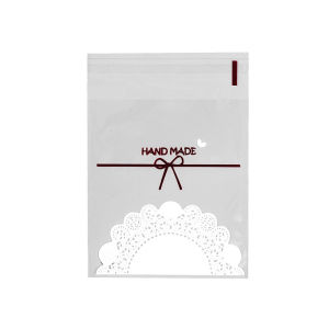 100PCS 10x10 CM Lace Design Candy Cookie Packaging Wrapper Hand Made Plastic Pastry Bag Food Wrapper