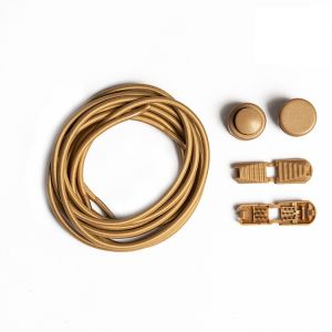 Sepasang Tali Sepatu Polos Bulat Elastis Karet Lazy Lace Lock No Tie Shoelaces INJ266