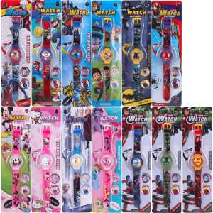 Ahoky - Jam Tangan LED LIGHT Spinner Super Hero Sanrio Kuromi Melody