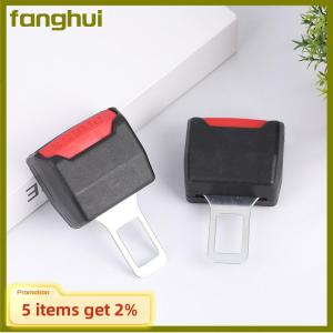 fanghui 2Pcs Car Seat Belt Clip Extender Safety Seatbelt Lock Buckle Plug Thick Insert Socket Extender Safety Buckle Car Accessories