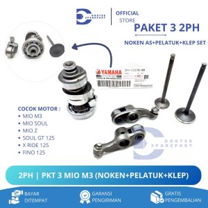 2PH (PROMO) PAKET 3 NOKEN AS + PELATUK KLEP + KLEP SET MIO M3 SOUL / PAYUNG / TEMPLAR / BATANG KEM