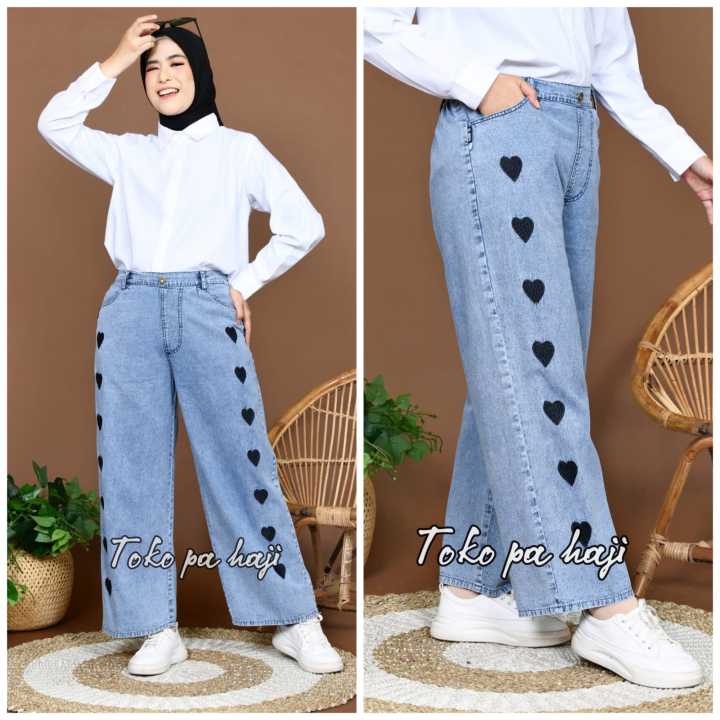 CELANA%20KULOT%20JEANS%20LOVE%20WANITA%20L%20XL%20XXL%20-%20Image%202