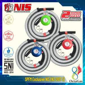 NIS PAKET SELANG GAS + REGULATOR GAS JUMBO 2 PENGUNCI (N2 0107 S)