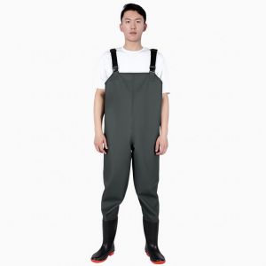 PVC Thick Fishing Waders Waterproof Jumper Boots with Integrated Rain Boots Fishing Pants Waterproof Clothing Pants Hunting