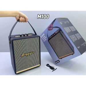 【รุ่นใหม่】 M100 ลำโพง แบบ3ตัวปรับ ลำโพงบลูทูธ ลำโพงบลูทูธเบสหนัก ไร้สายลำโพงพกพา ใช้ได้กีตาร์  AUX/TF/ไมโครโฟน/บลูทูธ/BASS Bluetooth Speaker