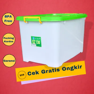 OBRAL Container Box Jumbo Besar 150 Liter dengan Roda 130 95 82 75 52 L Kotak Penyimpanan Serbaguna Rumah