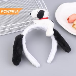 【PCWFKef】 Kawaii Snoopy búp bê sang trọng tóc Hoop phim hoạt hình Puppy Tai Headband Phụ kiện tóc Cosplay đạo cụ bên ảnh mũ
