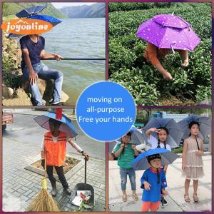 [joyonline]Outdoor Head-Mounted Foldable Fishing Cycling Shade Double Layer Umbrella Hat