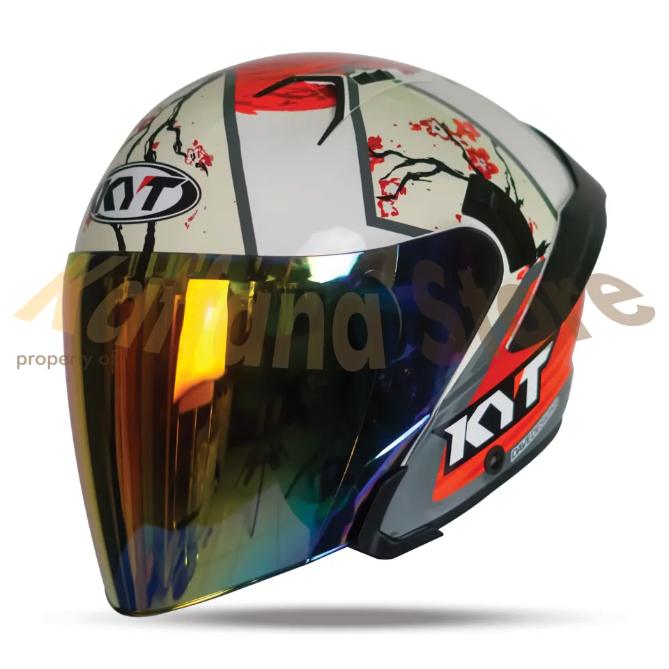 Helm KYT NFJ Xavi Sakura Paket Ganteng Original Helm Full-Face Sni