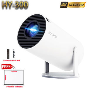 MYHYPERGEAR HY300 Pro KTV cinema type stereo K song projector Android ultra HD home theater Smart Mini Projector Android 11 WiFi 6 Supports 4K 1080P BT5.0 Projector 1280 * 720P Home Theater Portable Comes