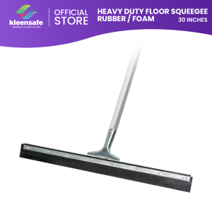 Kleensafe Heavy Duty Floor Squeegee Scrubber Straight 30 inches Long Handle Heavy Duty floor scrubber water pusher carpark garage basketball courts tennis court pickleball court