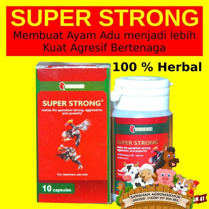 Doping ayam bangkok aduan Laga SUPER STRONG 10 kapsul MEDION