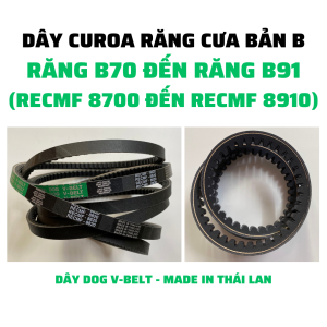 Dây curoa răng cưa bản B: B70 B71 B72 B73 B74 B75 B76 B77 B78 B79 B80 B81 B82 B83 B84 B85 B86 B87 B88 B89 B90 B91