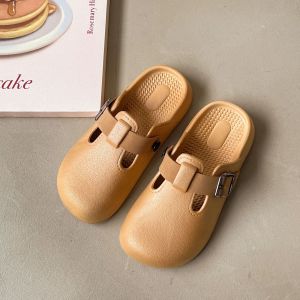 [NEW ARRIVAL] Womens PVC Brken Boston Round Toe Slip-On Buckle Outdoor Summer Anti-Slip Slide Shoe Slipper Sandal | Kasut Selipar Wanita