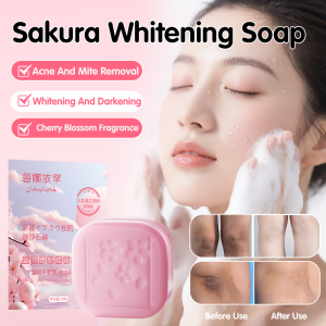 【FAMMY FAEY】Whitening and Mite-Removing Niacinamide Fragrance Cherry Blossom Essential Oil Soap Bath Handmade Soap Scrub Mite-Removing Plant Fragrance Essential Oil Soap烟酰胺香氛樱花精油皂