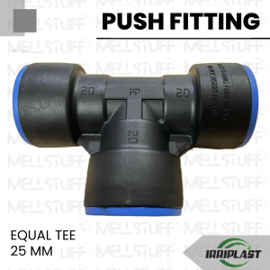 Push Fitting HDPE Equal Tee Ukuran 25 MM - Merk IRRIPLAST